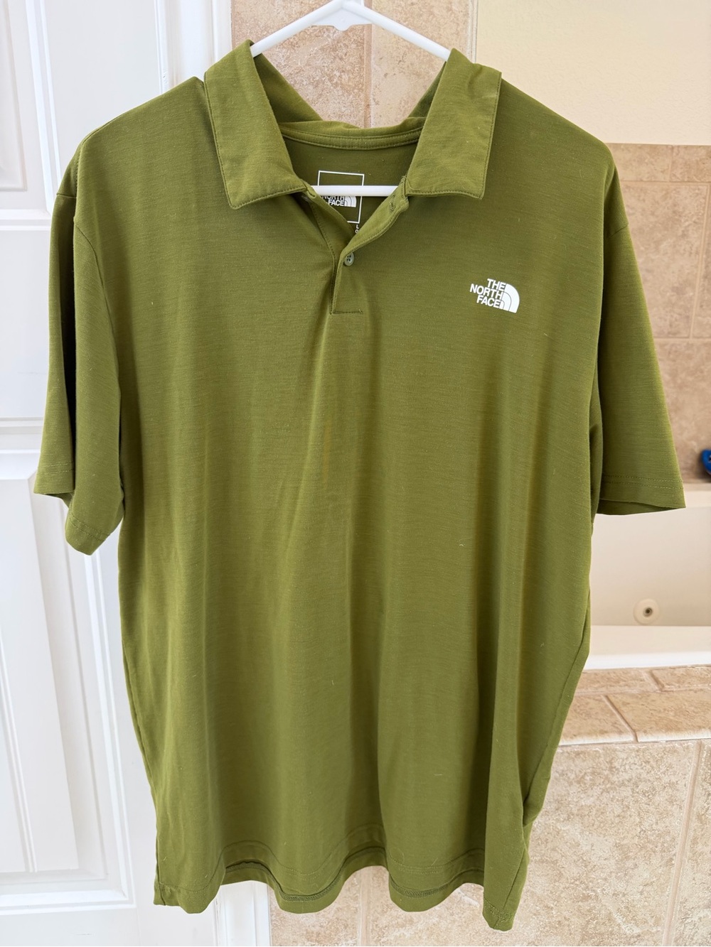 The North Face Olive Green Short-Sleeve Polo